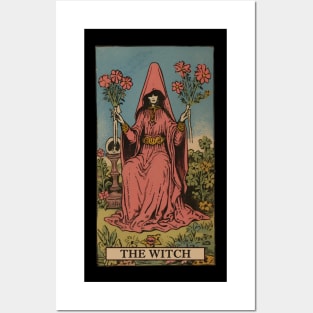 The Witch Tarot Card Art Tee: Mystical Divination Posters and Art